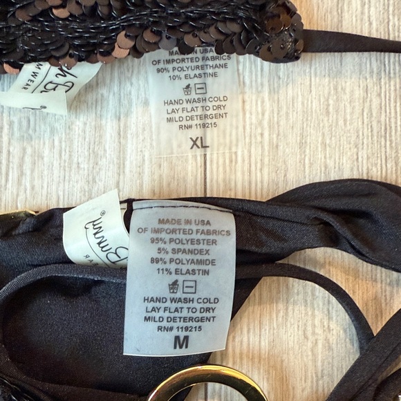 Black Sequin Beach Bunny Bikini - Picture 3 of 6